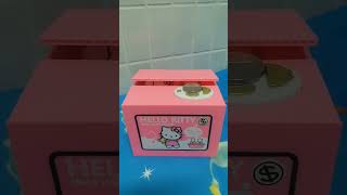 ASMR 💯 LOVABLE HELLO KITTY COINBANK satisfying asmr shorts [upl. by Eltsryk]