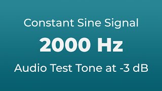 2000 Hz Sound Audio Test Tone  2000 Hertz Sine Signal  2 kHz [upl. by Hareehat]