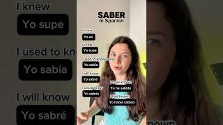 Spanish verbs SABER spanishlesson learnspanish spanishlanguage spanishteacher [upl. by Yerocal]