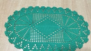 Tuto napperon ovale au crochet spécial gaucher 22 [upl. by Yerrot768]