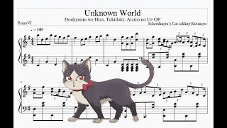 Doukyonin wa Hiza Tokidoki Atama no Ue OP  Unknown World Piano Cover [upl. by Enaj382]