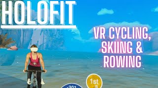 HOLOFIT  VR Cycling Skiing Rowing amp More VR Fitness App  Oculus Quest [upl. by Ashley453]