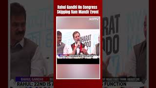 Ayodhya Ram Mandir News  Rahul Gandhi On Why Congress Is Skipping The Ceremony quotPolitical Eventquot [upl. by Cormier883]