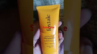 Sunscreen reviewskincareforallskintypes beautyreview foxtale sunscreen indian [upl. by Elohcan]