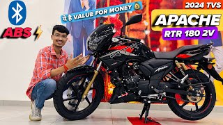 2024 TVS Apache RTR 180 2V Detailed Review  Apaches RTR 180 Onroad Price Mileage and Features tvs [upl. by Castor]