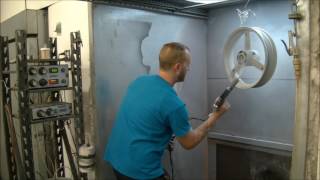 Powder Coating a Wheel  Powder Buy The Pound Training Class [upl. by Matrona]