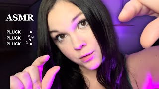 ASMR Negativity Plucking EXTRA CLICKY Whispers Mouth Sounds Plucking Scratching Aura Combing [upl. by Aglo]