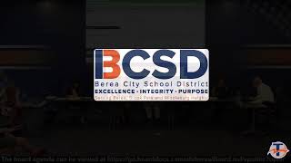 Berea City Schools Board of Education Meetings [upl. by Bertina720]