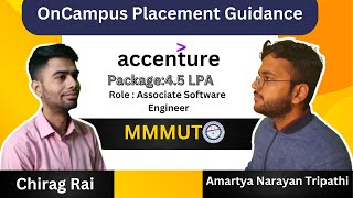 Interview Experience of Accenture  ft Amartya Narayan Tripathi  MMMUT  Chirag Rai [upl. by Llerrehc]