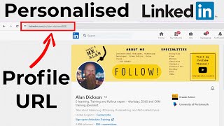 Create a Personalised URL to your LinkedIn Profile [upl. by Eednus528]