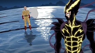 One punch man quotGAROU VS SAITAMAquot full fight with subtitles  Fan animation [upl. by Nnylhtak]