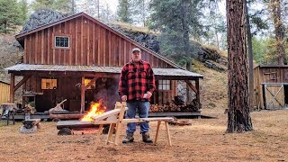 Building a Traditional Shave Horse from a Tamarack Log  Part 2 Bodgers Style Wood Vise [upl. by Haney]