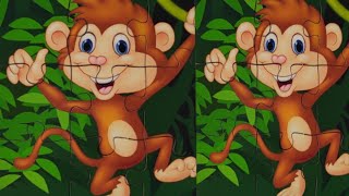 monkey puzzles for toddlersanimal puzzle piecesgame and puzzlescardboard puzzle game [upl. by Nodroj]