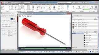 3D Modeling  Screw Driver Tutorial  AutoCAD 2017 [upl. by Pattison408]