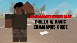 HOW TO DO THE DRILLS AND BASIC COMMANDS SANDHURST MILITARY ACADEMY ROBLOX [upl. by Noired75]