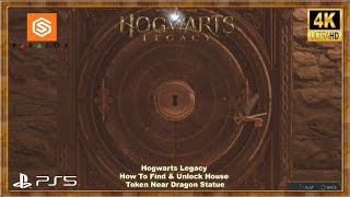 Hogwarts Legacy How To Find amp Unlock House Token Near Dragon Statue Part 3 [upl. by Chiou]