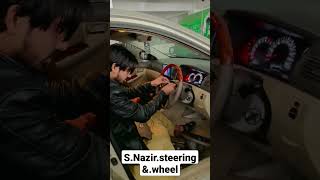 toyota altus installing wooden multimedia steering wheel ytshort shortvideo cars youtubeshorts [upl. by Nabila]