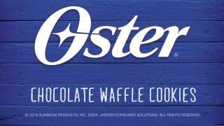 Oster® DuraCeramic™ Square Belgium Flip Waffle Maker Chocolate Waffle Cookies [upl. by Coumas455]