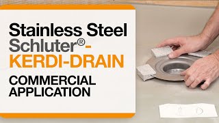 How to install the Stainless Steel Schluter®KERDIDRAIN in a commercial application [upl. by Arihs827]