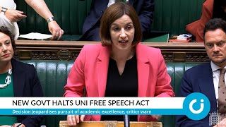 New Govt halts uni free speech Act [upl. by Incrocci93]