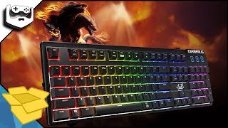 Tastatura gaming ASUS Cerberus Mech RGB unboxing si prezentare [upl. by Spearing]