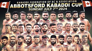 LIVE  Abbotsford Kabaddi Cup 2024  Canada Kabaddi [upl. by Eidok]