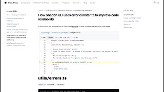 How Shadcn CLI uses error constants to improve code readability [upl. by Goodrow782]