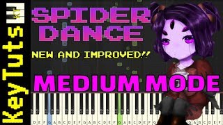 NEW AND IMPROVED  Learn to Play Spider Dance from Undertale  Medium Mode [upl. by Luzader]