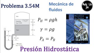 Presión hidrostática Mecánica de fluidos 354M Robert L Mott Hydrostatic Pressure [upl. by Dur]