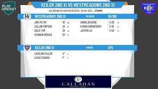 Keilor 2nd XI v Westmeadows 2nd XI [upl. by Weldon]