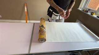 Cutting The First Sheet Of Wallpaper For A Feature Wall [upl. by Firooc]