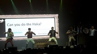 ONE DIRECTION doing the haka amp rapping  coupdemain  Auckland NZ  210412 [upl. by Ariamat]