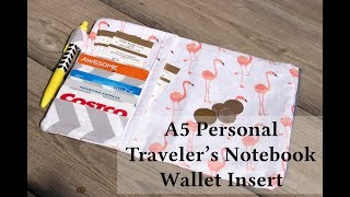 Easy Travelers Notebook Wallet Insert  sewing tutorial [upl. by Lugar]