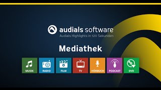 Audials 2016 in 120 Sekunden Alle Medien verwalten mit der Mediathek [upl. by Amice]