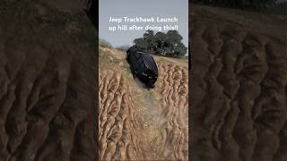 Insane Trackhawk launched up hill trx ram srt srt8 trackhawk dodge 1000hp hellcat fastcar [upl. by Nanis]