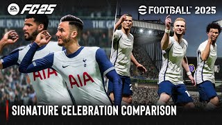 EA Sports FC 25 vs eFootball 2025  Signature Celebration Comparison [upl. by Gennifer307]