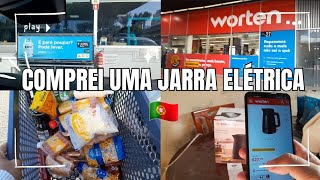 COMPREI UMA JARRA ELÉTRICA  COMPRAS DE MERCADO🇵🇹 [upl. by Ahseiat]