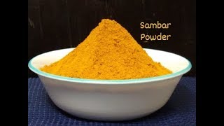 Sambar Powder Recipe  Traditional Sambar Podi Recipe [upl. by Giarla]