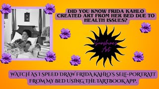 Watch as I paint a homage to the famous artist Frida Kahlo from my bed [upl. by Hgielra]