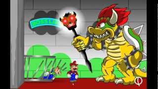 SUPER MARIO HD flash game Winning and ALL Deaths [upl. by Maynord]