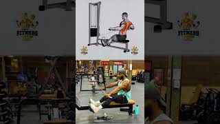 How To Seated Cable Row Wide Grip Exercise Tutorial shorts [upl. by Assirak]