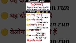 Spoken English Use of can English learning upsc study ssc ips shorts [upl. by Isabella]