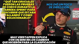 Max Verstappen explicó con un Mini RB a Diego mejía los cambios que hicieron para la Qualy F1 radio [upl. by Rochkind15]