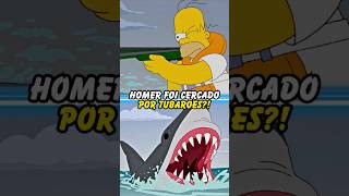 HOMER FOI CERCADO POR TUBARÕES simpsons thesimpsons shorts bart homer [upl. by Shellans35]