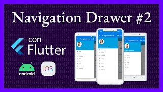 NAVIGATION DRAWER ✔️ con FLUTTER 📱2  PASO a PASO  TUTORIAL Flutter en ESPAÑOL [upl. by Aral497]