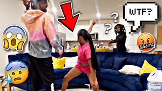 quotTWERKINGquot WHILE IN FRONT OF BOYFRIEND PRANK ON MY OVER PROTECTIVE BROTHERS HILARIOUS REACTION [upl. by Akeit924]