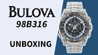 BULOVA Precisionist Chronograph 98B316 Unboxing [upl. by Crawford73]