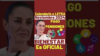 FECHAS de PAGO PENSION ADULTOS MAYORES🧓💰Inicia 1 de NOVIEMBRE DEPOSITO en TARJETA BIENESTAR💳🤔 [upl. by Idner]