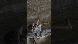 Climbing a v179a roof crack with no shoes Barefoot Charles on his hardest project yet [upl. by Lyret]