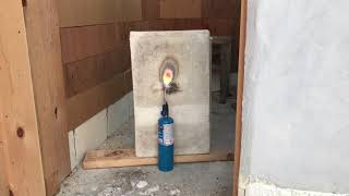 Hempcrete Z Panel Burn Demonstration [upl. by Cavan]